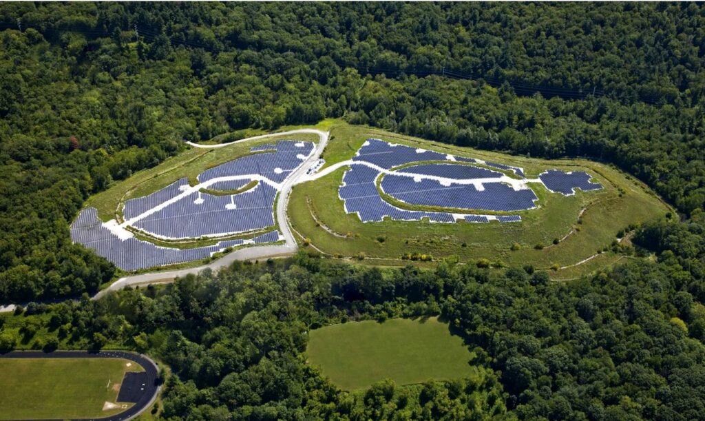 Syncarpha's North Adams Landfill Solar Project: In North Adams, Massachusetts, Syncarpha developed a 3.5 MW community solar project on a capped landfill, covering 14 acres. This project, in partnership with Borrego Solar, supplies power to municipal buildings and infrastructure, aiming to make the city 100% solar-powered