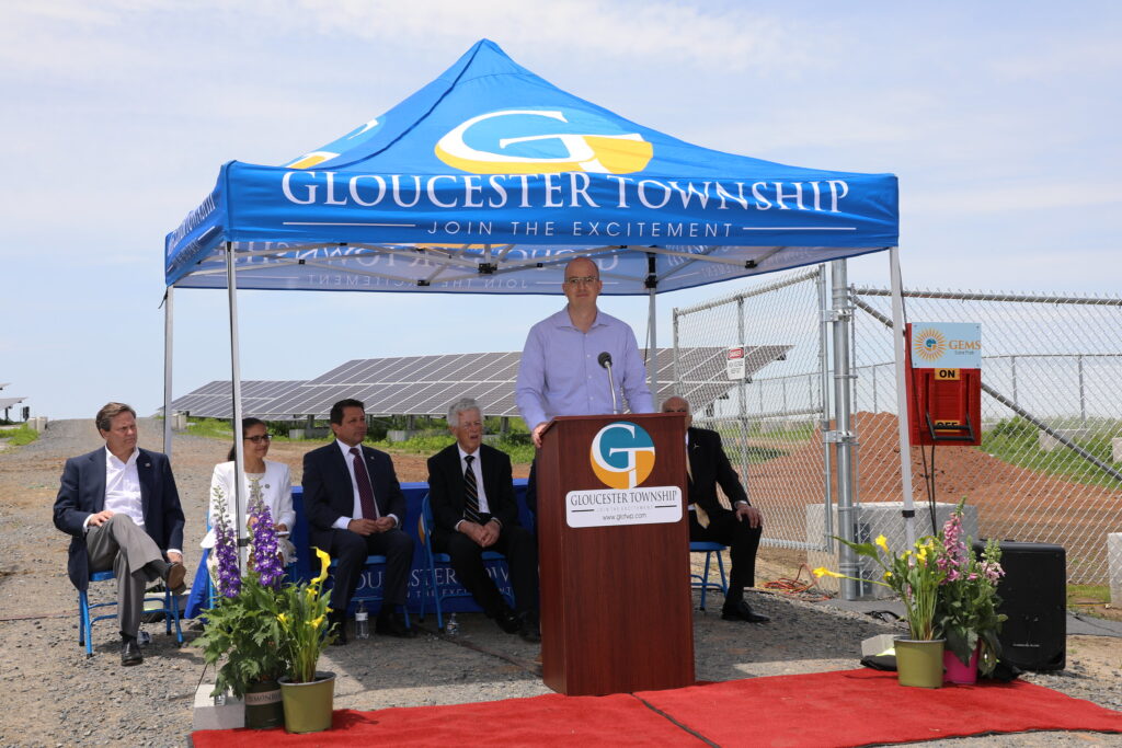 Graeme Dutkowski, VP Construction at Syncarpha Capital, speaks at GEMS Ribbon Cutting Ceremony